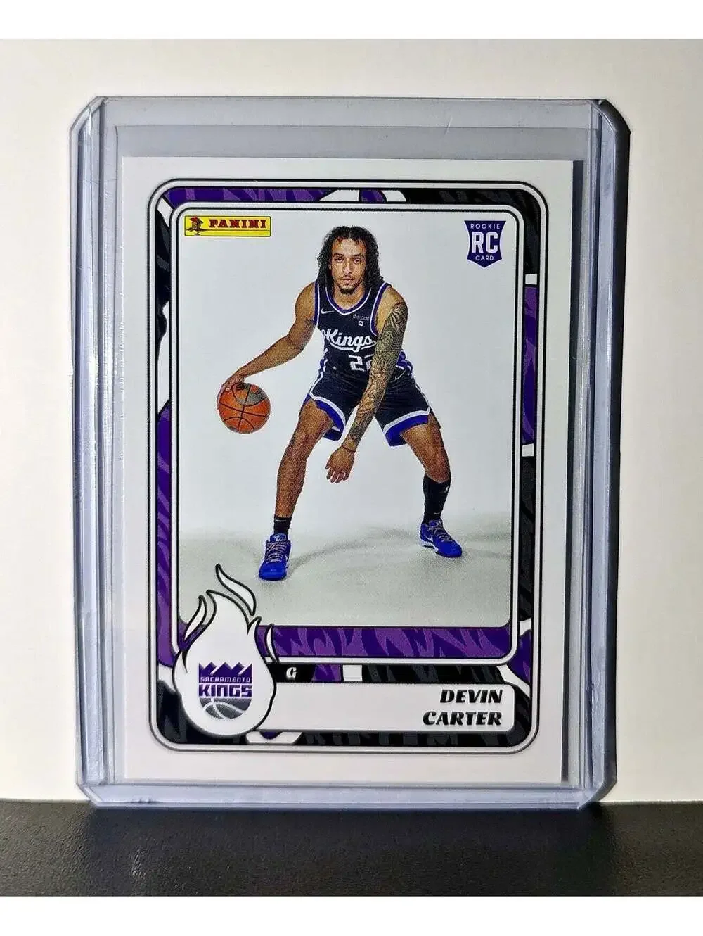 Devin Carter Rookie 2024-25 Panini NBA #97 Sticker Card Sacramento Kings